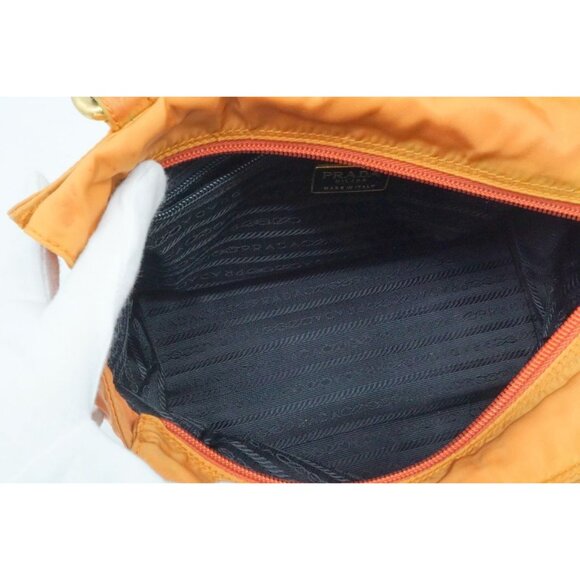 Prada Orange Boxy Sachel with Gold Metal Handles Re-edition 2000 - Picture 3 of 10